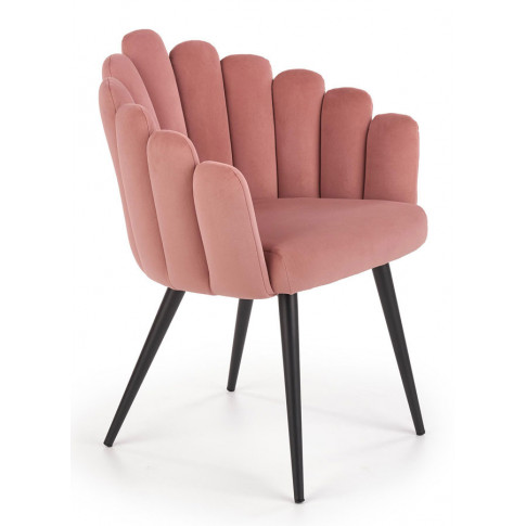 Zdjęcie produktu Stylowe krzesło glamour Zusi - różowy.