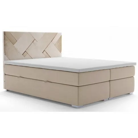 Zdjęcie produktu Łóżko boxspring z zagłówkiem Lefika 140x200 - 58 kolorów.