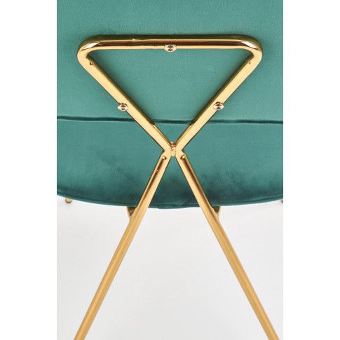 Szczegółowe zdjęcie nr 10 produktu Krzesło do salonu glamour Wako - zielony