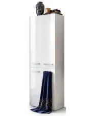 Szafka łazienkowa biały połysk - Kemi 3X w sklepie Edinos.pl