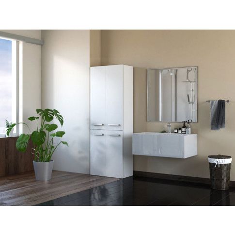 Szczegółowe zdjęcie nr 5 produktu Szafka łazienkowa Malmo 3X - biały połysk