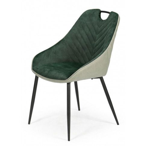 Zdjęcie produktu Pikowane krzesło kubełkowe Xeni - zielone.
