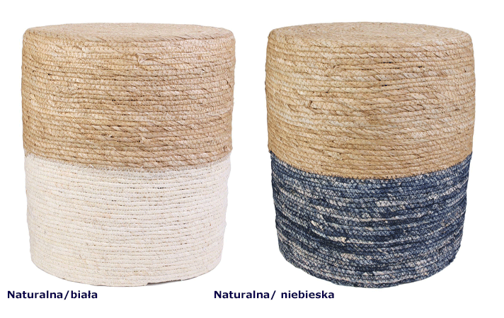 Naturalne pufy Seleo - do salonu
