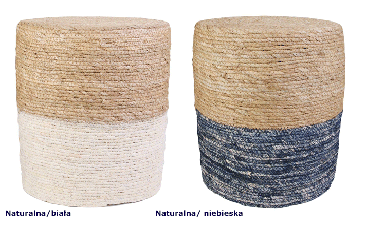 Naturalne pufy Seleo - do salonu