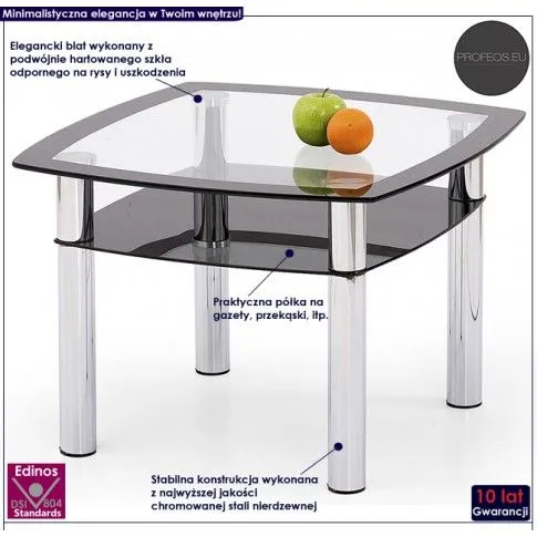 Fotografia Ława szklana Jorkis - kwadrat z kategorii Ławy i stoliki