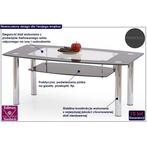 Fotografia Ława szklana Jorkis 2X - prostokąt z kategorii Ławy i stoliki