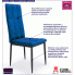 Fotografia Krzesło w stylu glamour Edana - granatowy z kategorii Krzesła tapicerowane