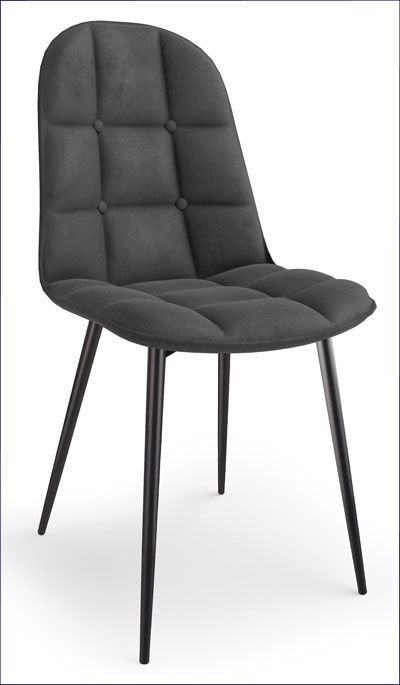 Produkt Nowoczesne pikowane krzesło Volter- popiel - zdjęcie numer 2