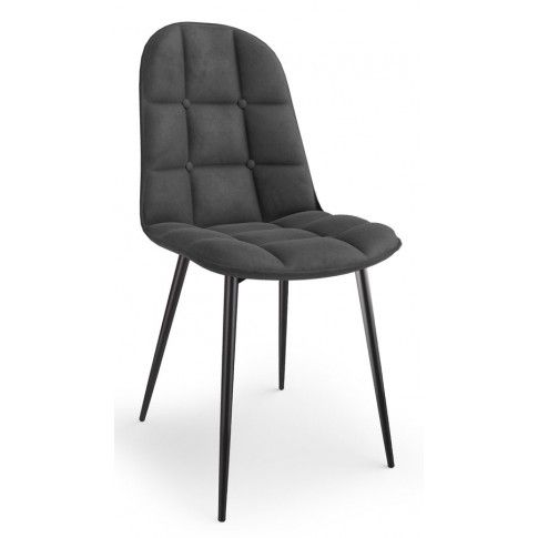 Zdjęcie produktu Nowoczesne pikowane krzesło Volter- popiel.