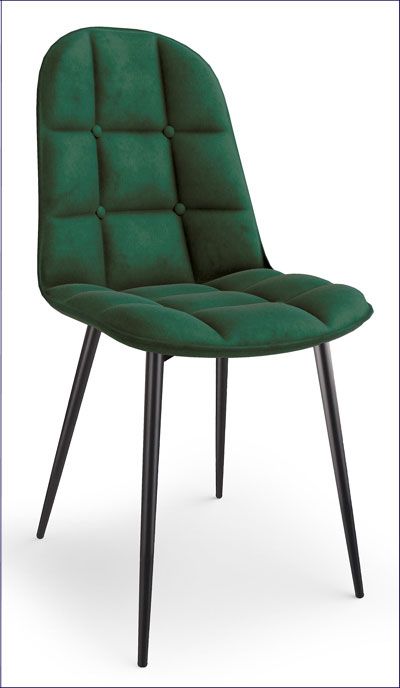 Produkt Stylowe tapicerowane krzesło pikowane Volter- zielony - zdjęcie numer 2