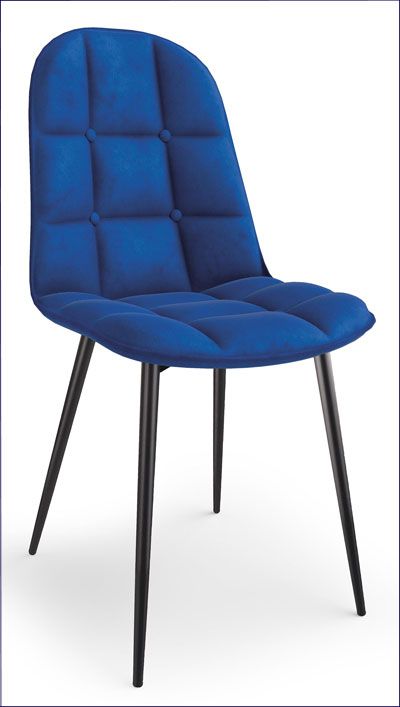 Produkt Tapicerowane krzesło welurowe do salonu Volter- granatowy - zdjęcie numer 2