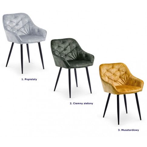 Szczegółowe zdjęcie nr 4 produktu Nowoczesne krzesło Molvi - popiel