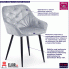 Fotografia Nowoczesne krzesło Higi - popiel z kategorii Krzesła tapicerowane