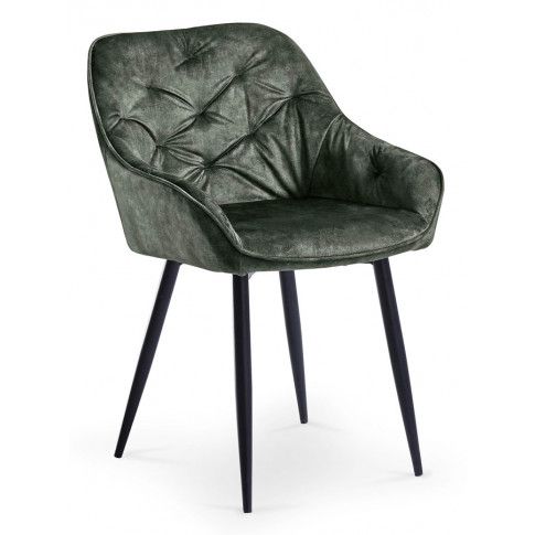 Zdjęcie produktu Stylowe krzesło muszelka Molvi - zielone.