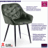 Fotografia Stylowe krzesło muszelka Higi - zielone z kategorii Krzesła