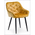 Zdjęcie musztardowe pikowane krzesło Molvi - sklep Edinos.pl