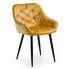 Zdjęcie produktu Musztardowe pikowane krzesło typu ludwik - Higi.