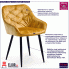 Fotografia Pikowane krzesło typu ludwik Molvi - musztardowy z kategorii Krzesła