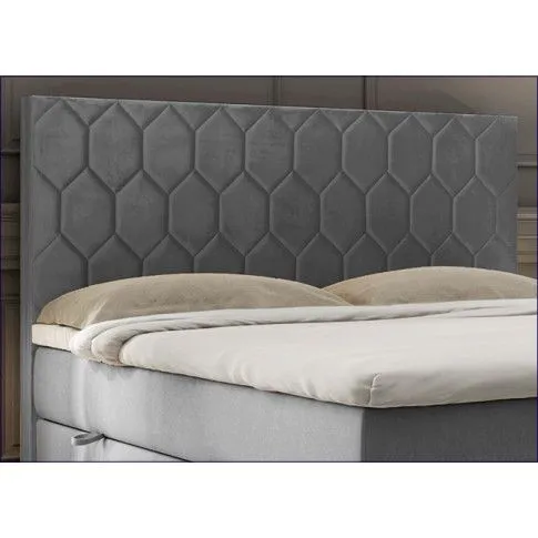 Zdjęcie pojedyncze łóżko boxspring ze schowkiem Danila | Edinos.pl