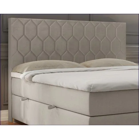 Zdjęcie podwójne łóżko boxspring ze schowkiem Cahir | Edinos.pl