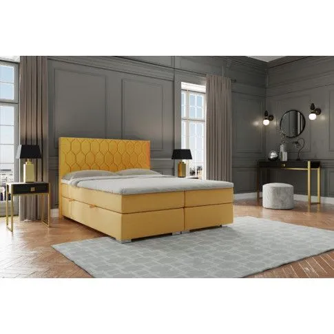 Szczegółowe zdjęcie nr 7 produktu Łóżko małżeńskie boxspring Danila 160x200 - 32 kolory