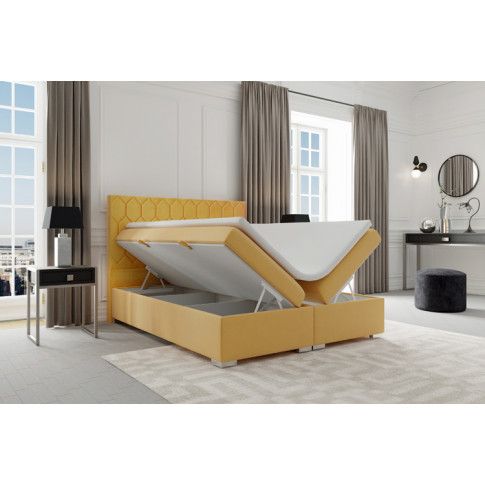 Szczegółowe zdjęcie nr 5 produktu Dwuosobowe łóżko hotelowe Kallis 180x200 - 32 kolory