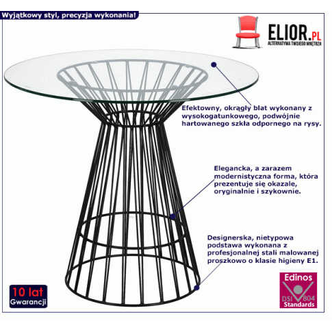 okragly stol sakam szklany
