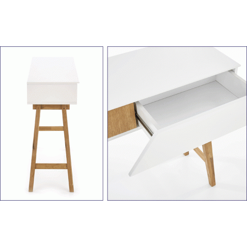 Zdjęcie skandynawska biała konsola z szufladą Xina | Edinos.pl