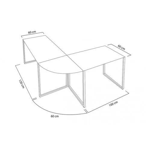 Szczegółowe zdjęcie nr 9 produktu Szklane biurko narożne Prince - czarny