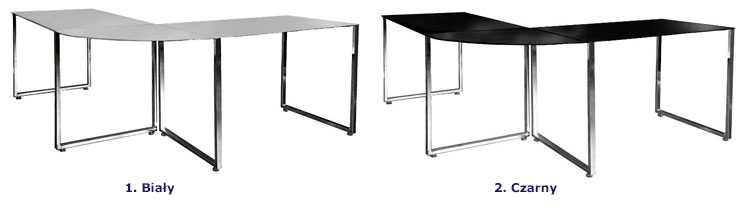 Produkt Szklane biurko narożne Ofis - czarny - zdjęcie numer 4