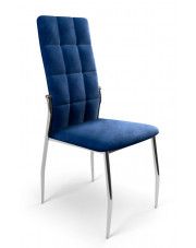 Nowoczesne pikowane krzesło Venton - Granatowe