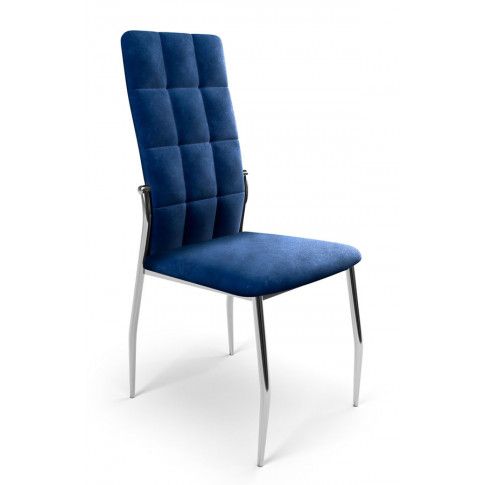 Zdjęcie produktu Nowoczesne pikowane krzesło Venton - Granatowe.