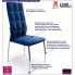 Fotografia Nowoczesne pikowane krzesło Venton - Granatowe z kategorii Krzesła welurowe