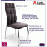 Fotografia Nowoczesne pikowane krzesło Venton - Popielate z kategorii Krzesła welurowe