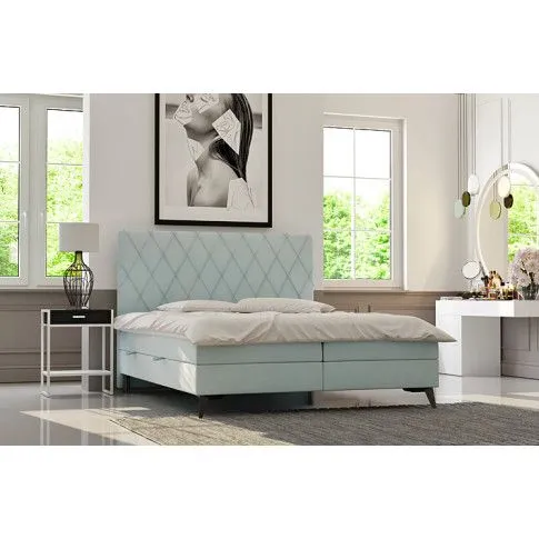 Szczegółowe zdjęcie nr 4 produktu Pojedyncze łóżko boxspring Emina 80x200 - 32 kolory