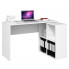 Zdjęcie produktu Białe biurko narożne z regałem - Luvis 3X.
