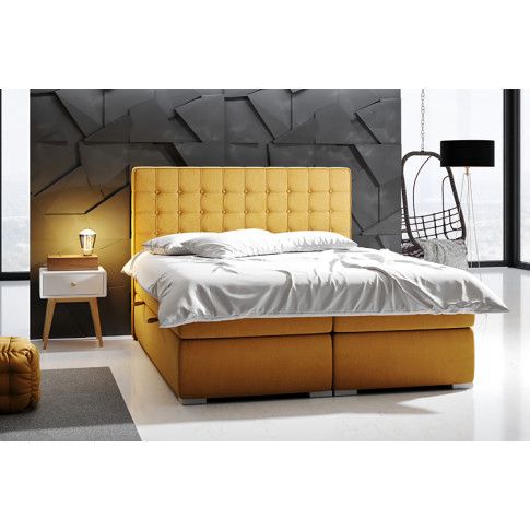 Szczegółowe zdjęcie nr 4 produktu Pojedyncze łóżko boxspring  Rimini 80x200 - 40 kolorów