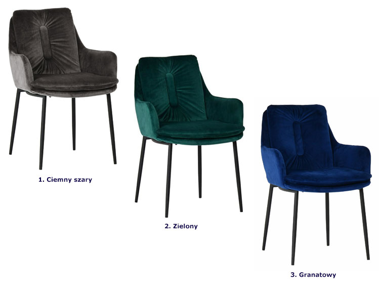 Produkt Krzesło glamour Nodis 2X - zielony - zdjęcie numer 3