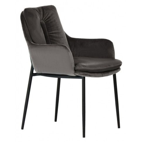 Szczegółowe zdjęcie nr 5 produktu Welurowe krzesło Nodis 2X - ciemny szary