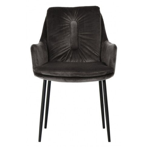 Szczegółowe zdjęcie nr 6 produktu Welurowe krzesło Nodis 2X - ciemny szary