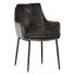 Zdjęcie produktu Welurowe krzesło Nodis 2X - ciemny szary.