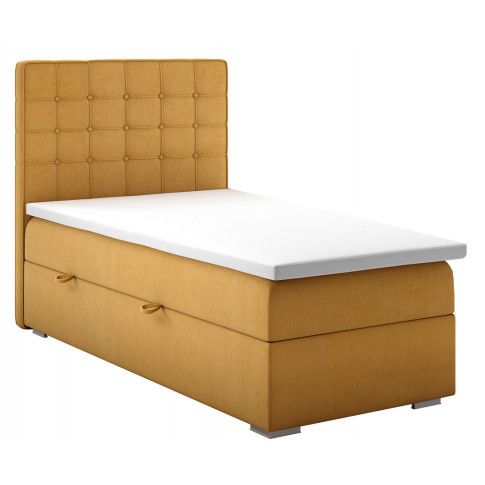 Zdjęcie produktu Pojedyncze łóżko kontynentalne do sypialni Rimini 90x200 - 58 kolorów.