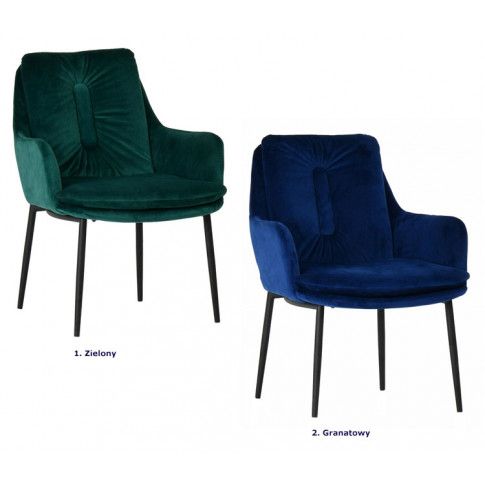 Szczegółowe zdjęcie nr 4 produktu Welurowy fotel typu ludwik Nodis 3X - zielony