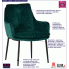 Fotografia Welurowy fotel typu ludwik Nodis 3X - zielony z kategorii Krzesła tapicerowane