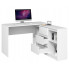 Szczegółowe zdjęcie nr 5 produktu Białe biurko narożne z komodą - Luvis 4X