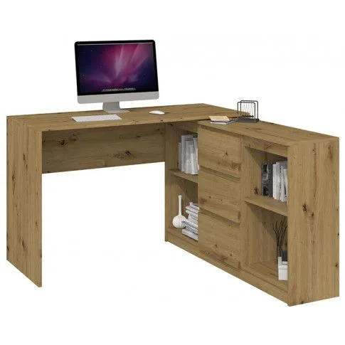 Szczegółowe zdjęcie nr 4 produktu Biurko narożne z komodą Selex 4X - dąb artisan