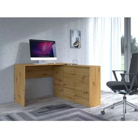 Szczegółowe zdjęcie nr 7 produktu Biurko narożne z komodą Selex 4X - dąb artisan