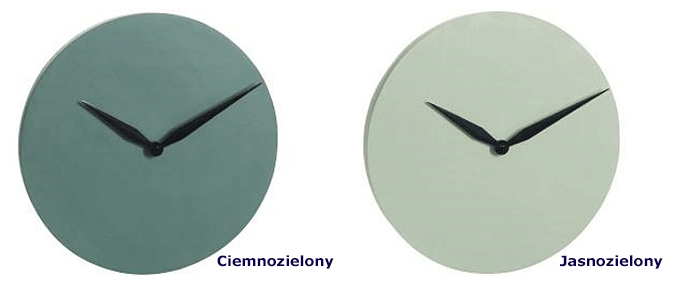 Minimalistyczne zegary Linzo - zielone