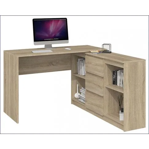 Zdjęcie biurko narożne z komodą Selex 4X dąb sonoma | Edinos.pl