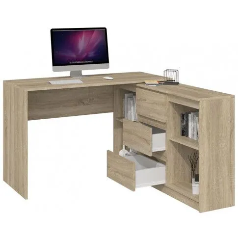 Szczegółowe zdjęcie nr 5 produktu Biurko narożne z komodą Selex 4X - dąb sonoma